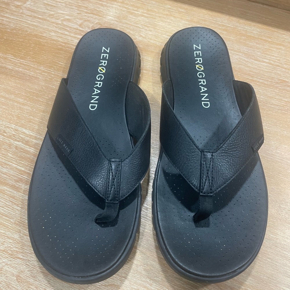 Flash sale…Men’s Cole Haan ZeroGrand black thong sandals size 13 C23980